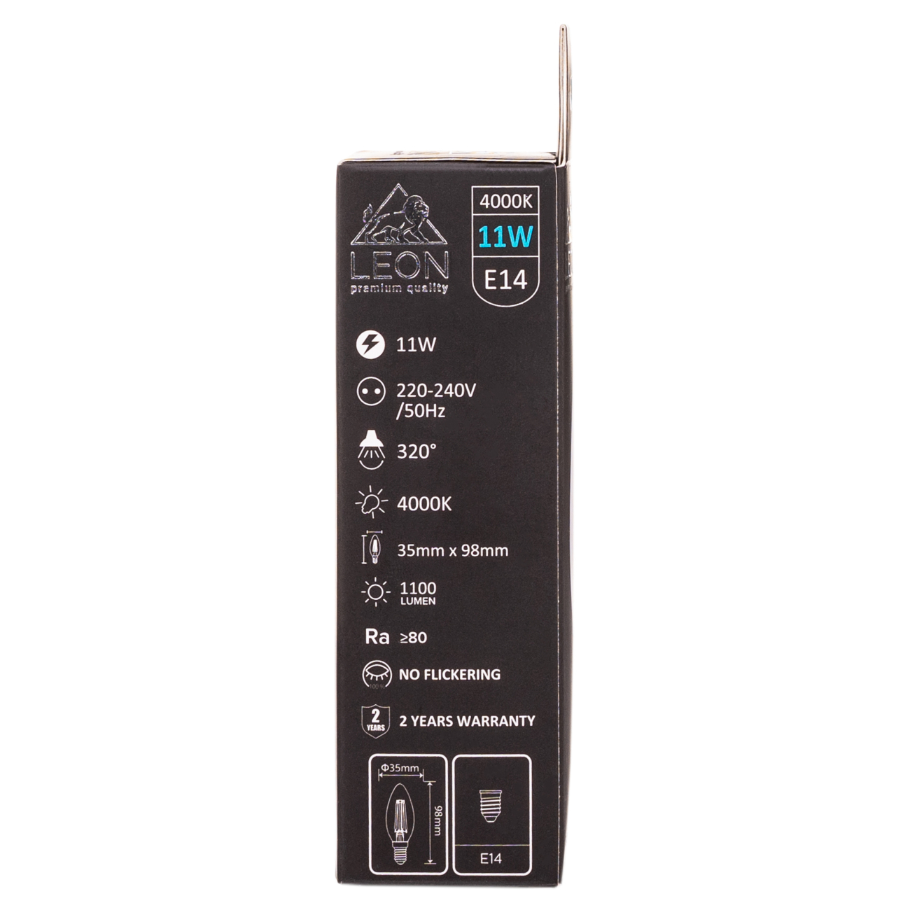 Светодиодная лампа leon le-c35-11w-4000k-e14/cl