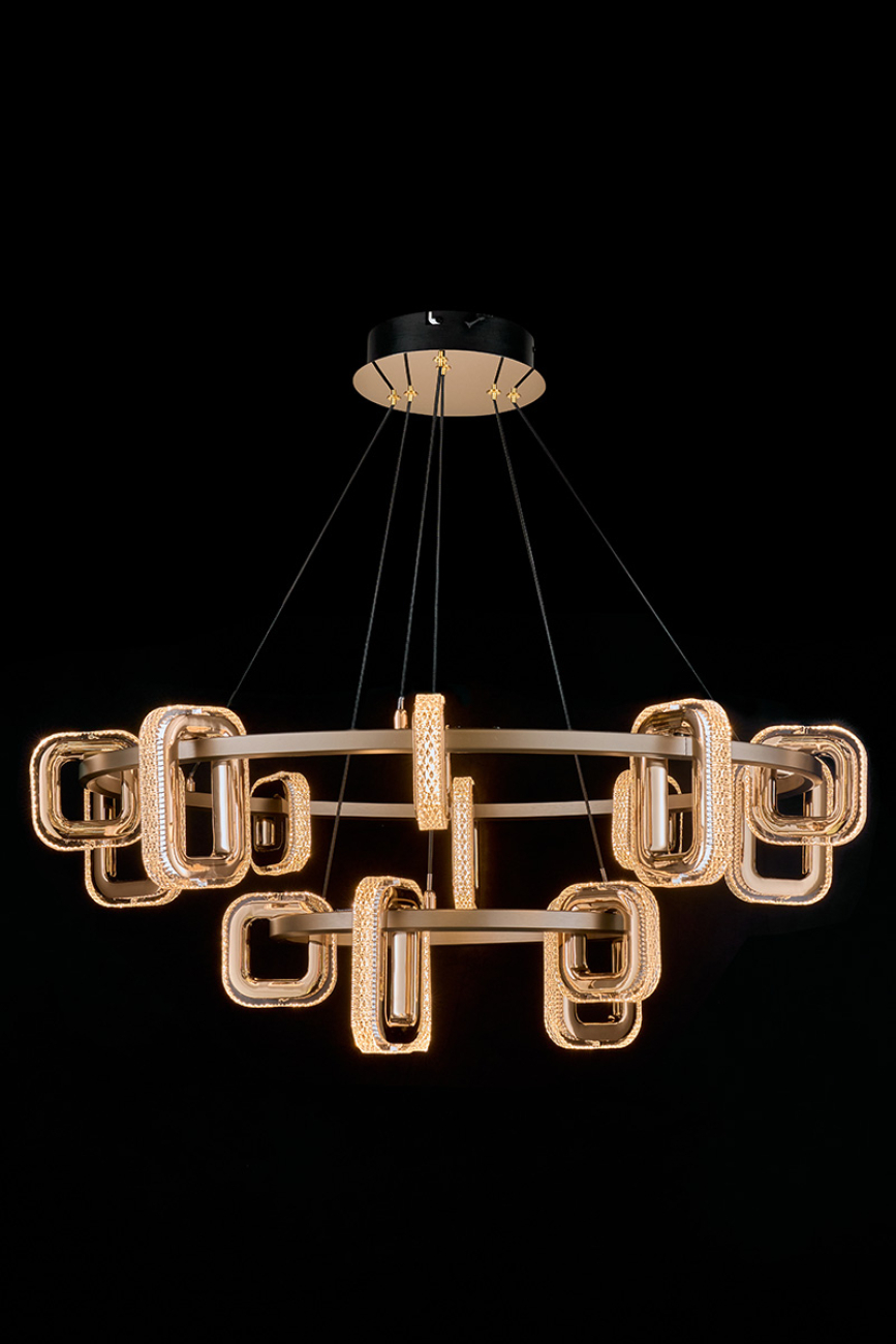 Подвесная люстра theona le7701/10+5 grey/gold