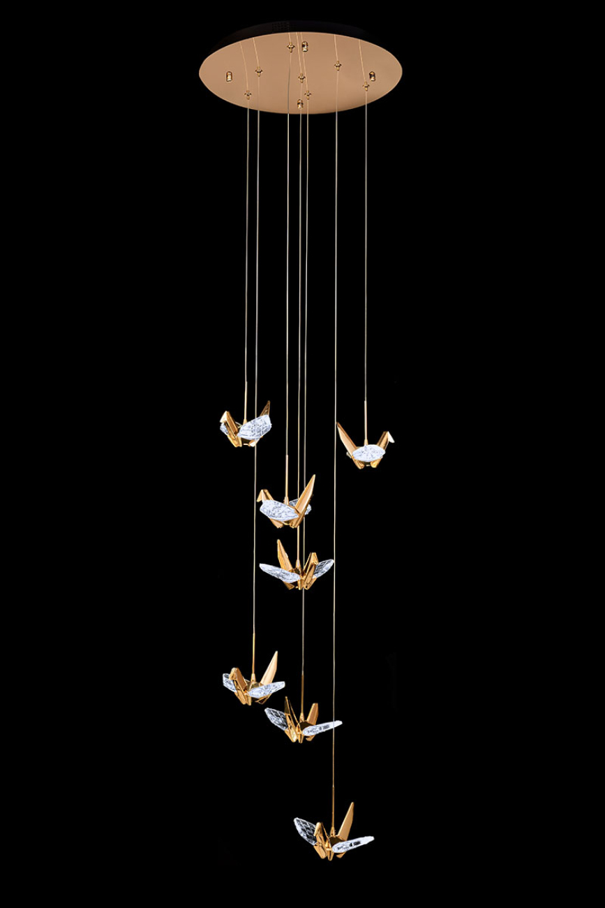 Подвесная люстра alma le7706/7 gold