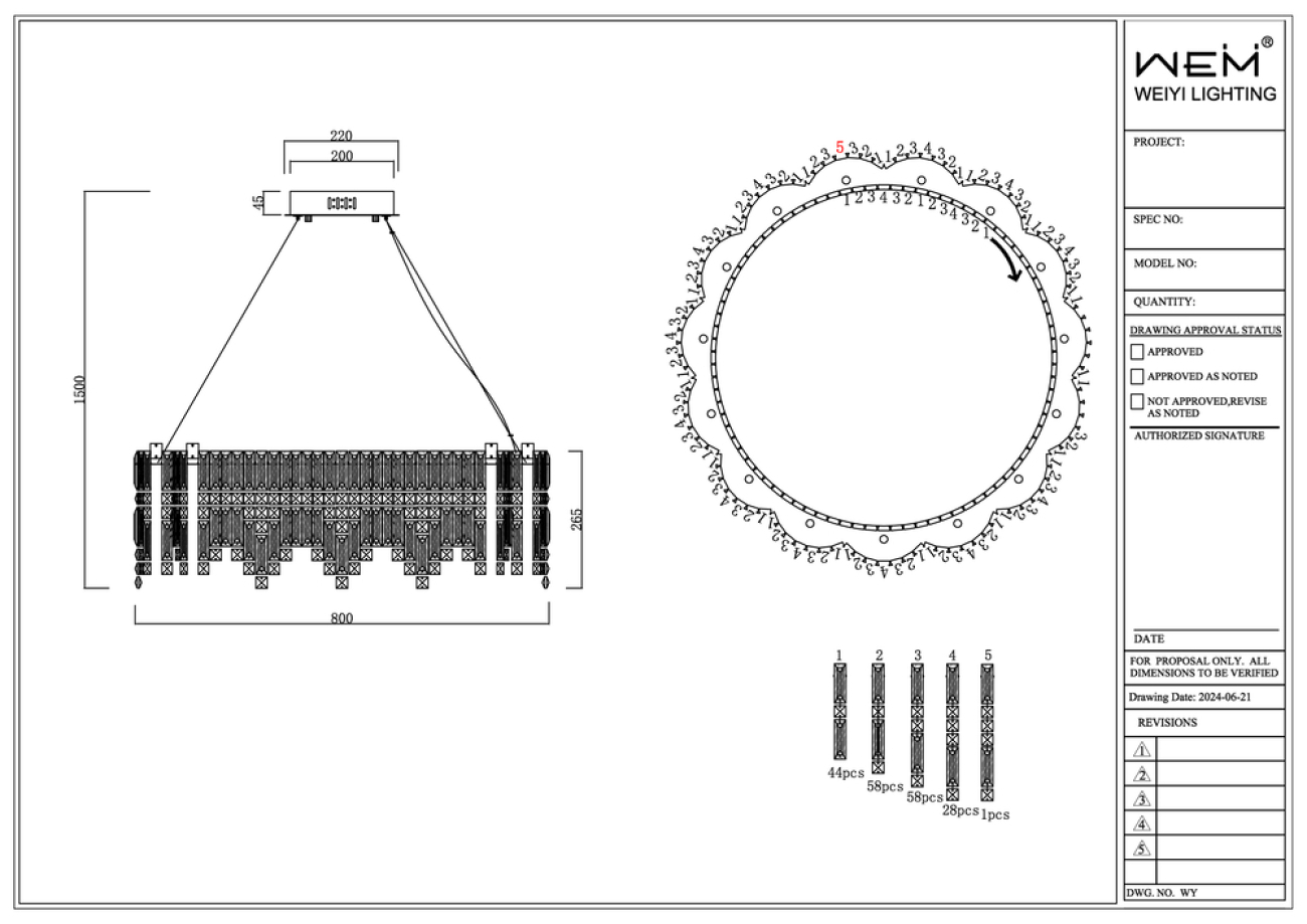 Подвесная люстра forteresse le7295-d800 ch
