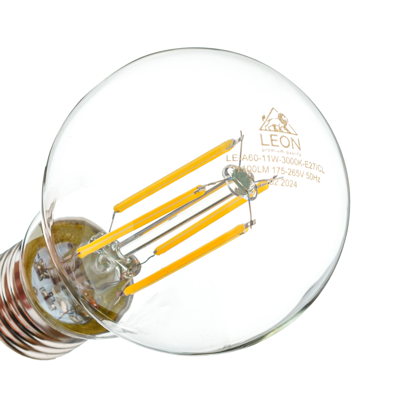 Светодиодная лампа leon le-a60-11w-3000k-e27/cl