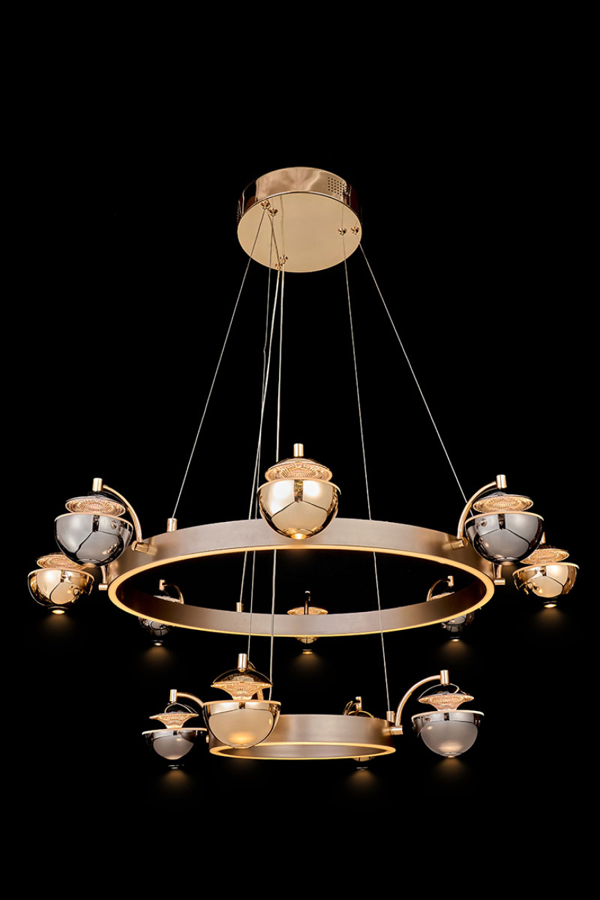 Подвесная люстра jelly le7711/8+4 gold/black chrome