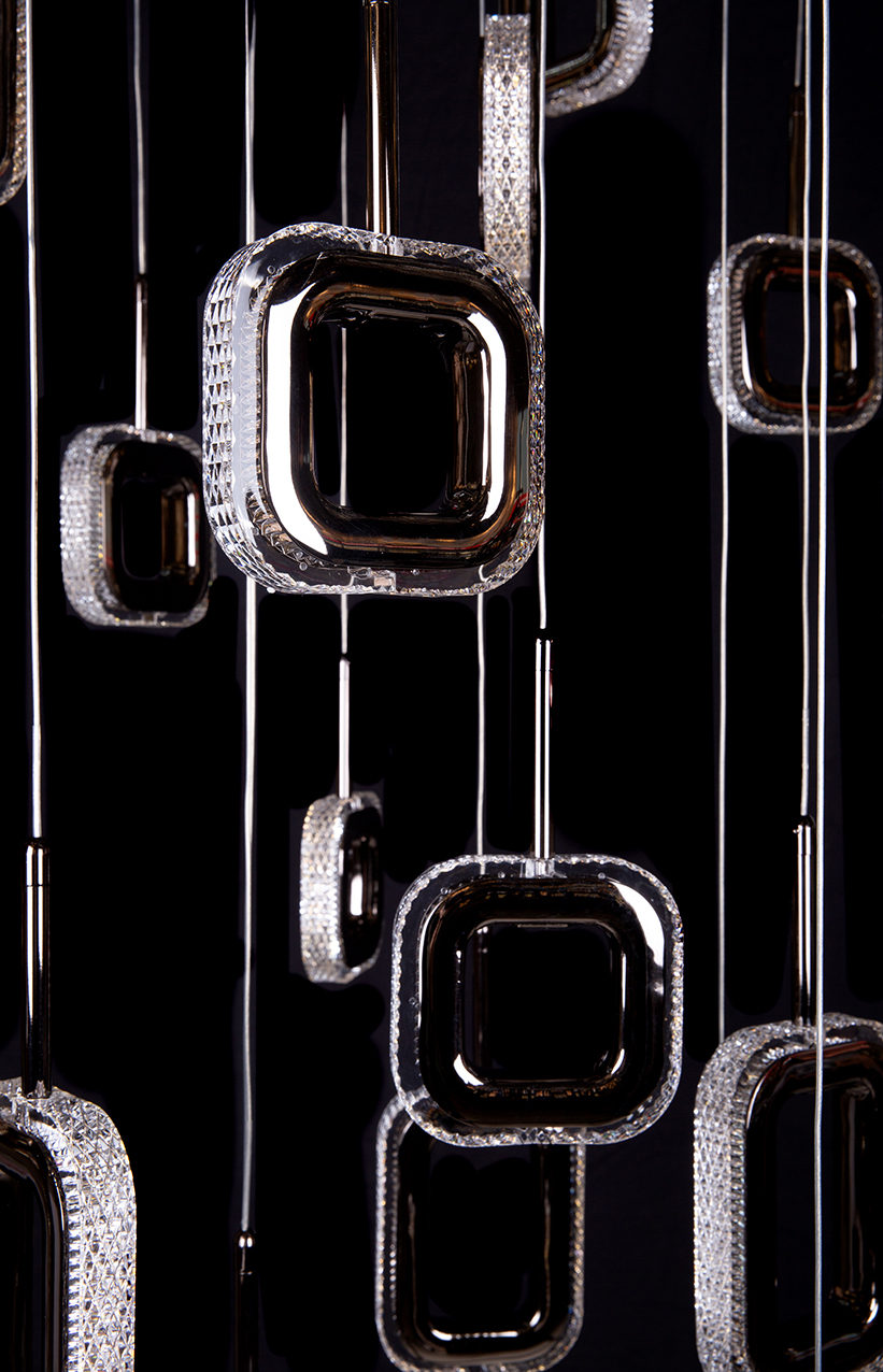 Подвесная люстра theona le7701/19 black chrome