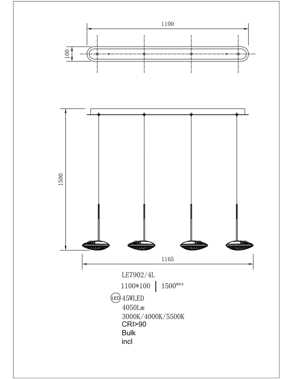 Подвесная люстра stacy le7902/4l gold