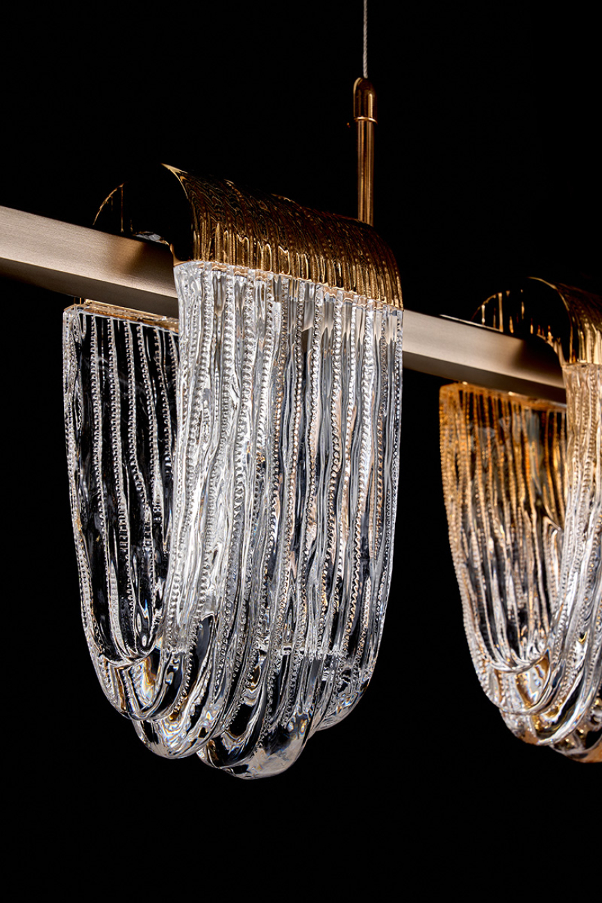 Подвесная люстра cascade le7717/7l gold