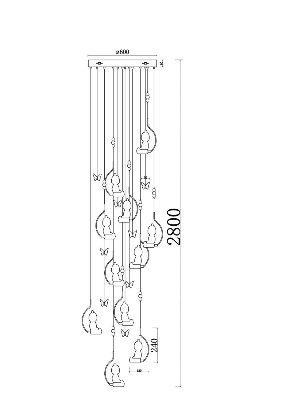 Подвесная люстра sophie le1077/2800 gd