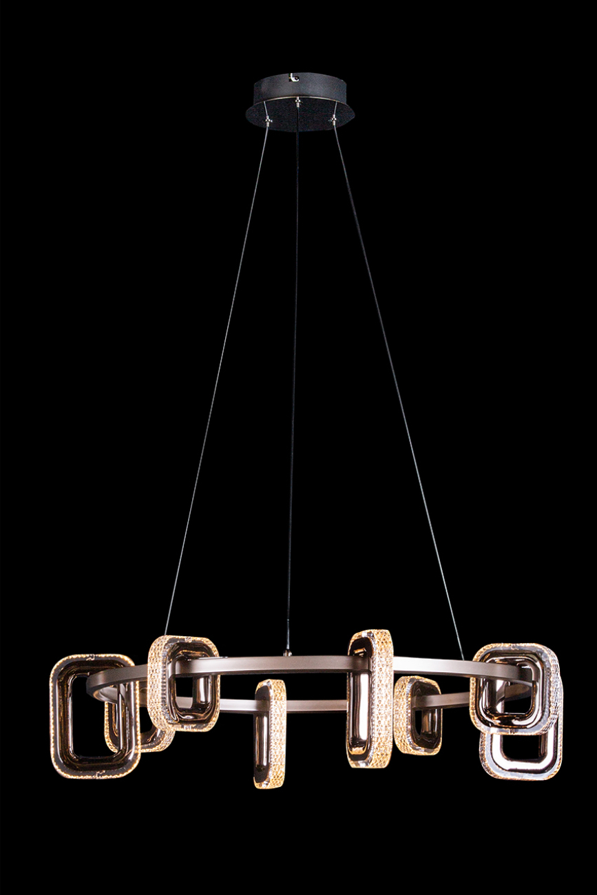 Подвесная люстра theona le7701/8 grey/black chrome