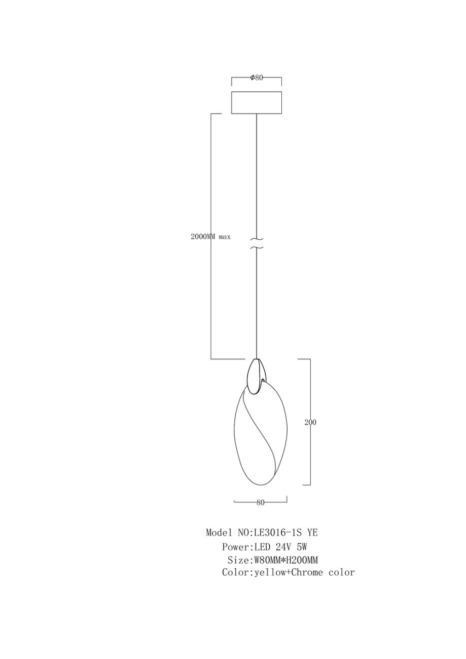 Подвесной светильник lance le3016/1s ye