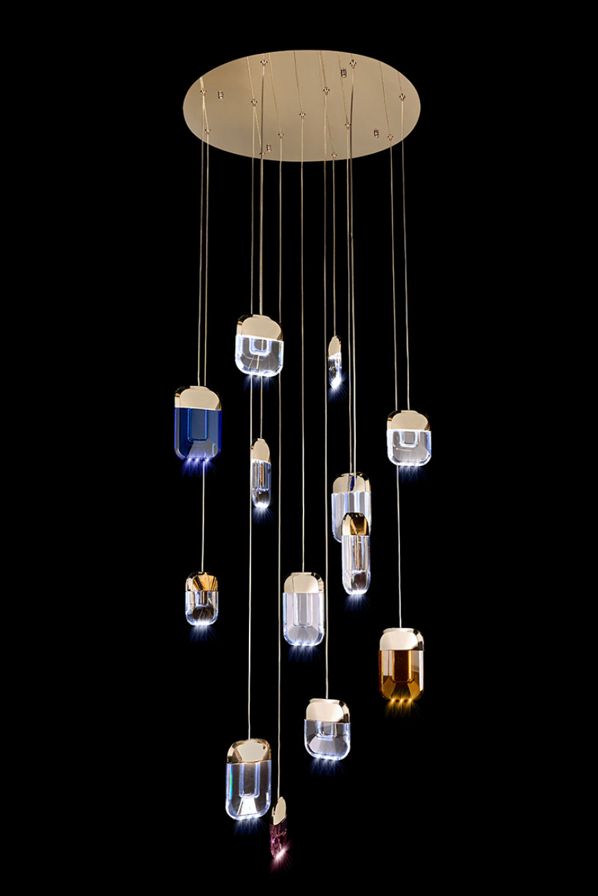 Подвесная люстра natali le7771/13 gold