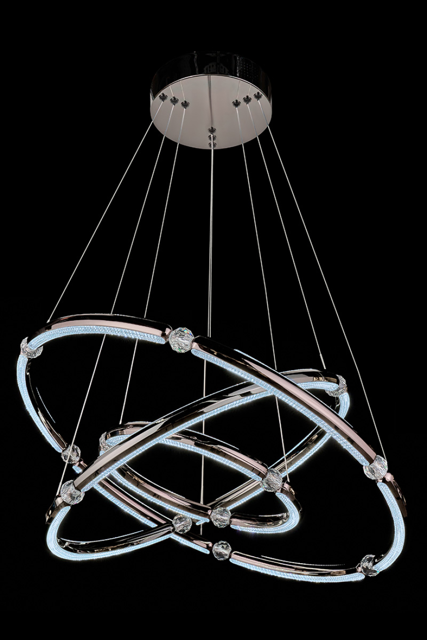 Подвесная люстра ani le7710/800-3k black/chrome