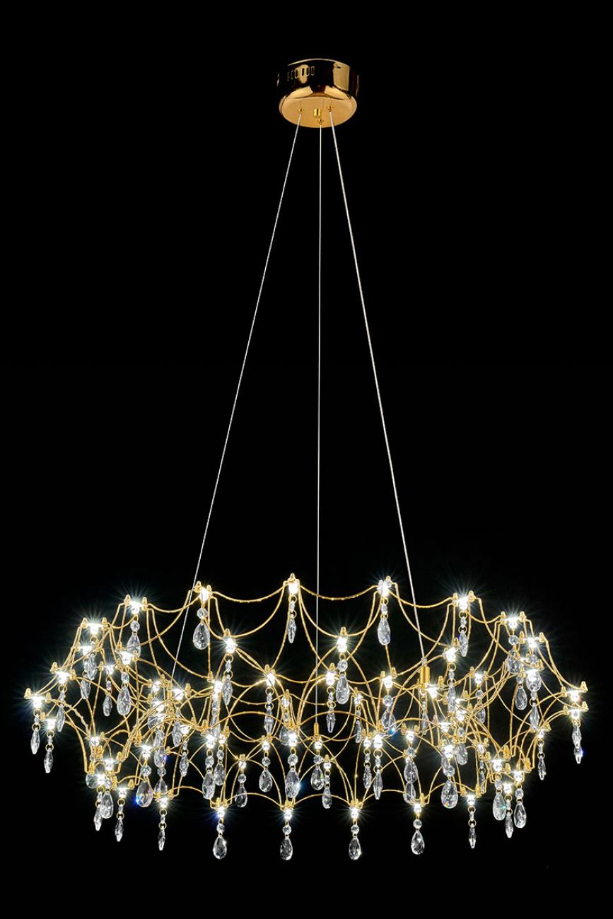 Подвесная люстра thea le3035/800 gd/tr