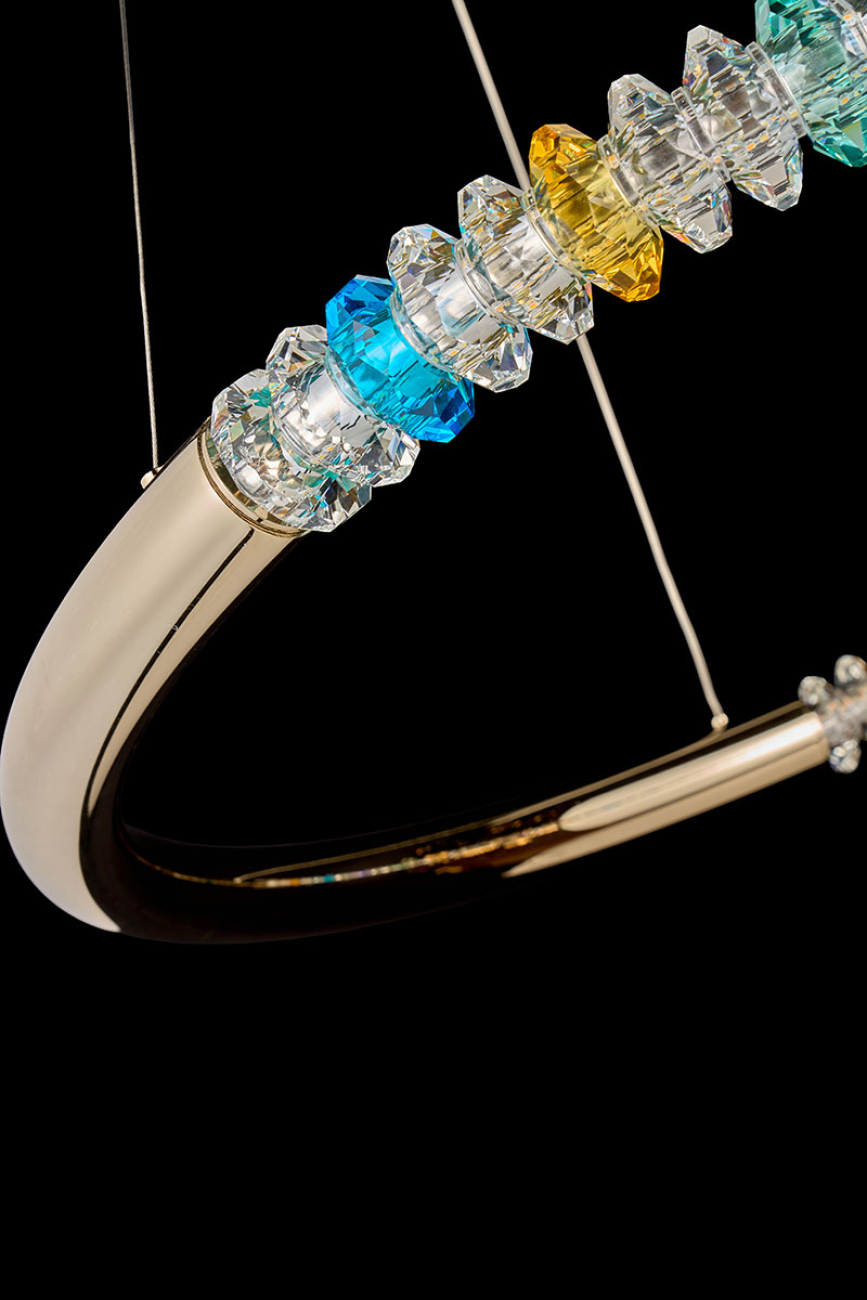 Подвесная люстра tesla le3064/800 gd/mu