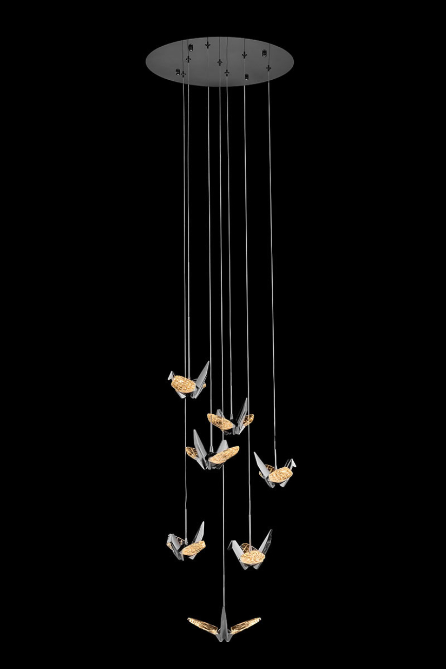 Подвесная люстра alma le7706/7 black chrome