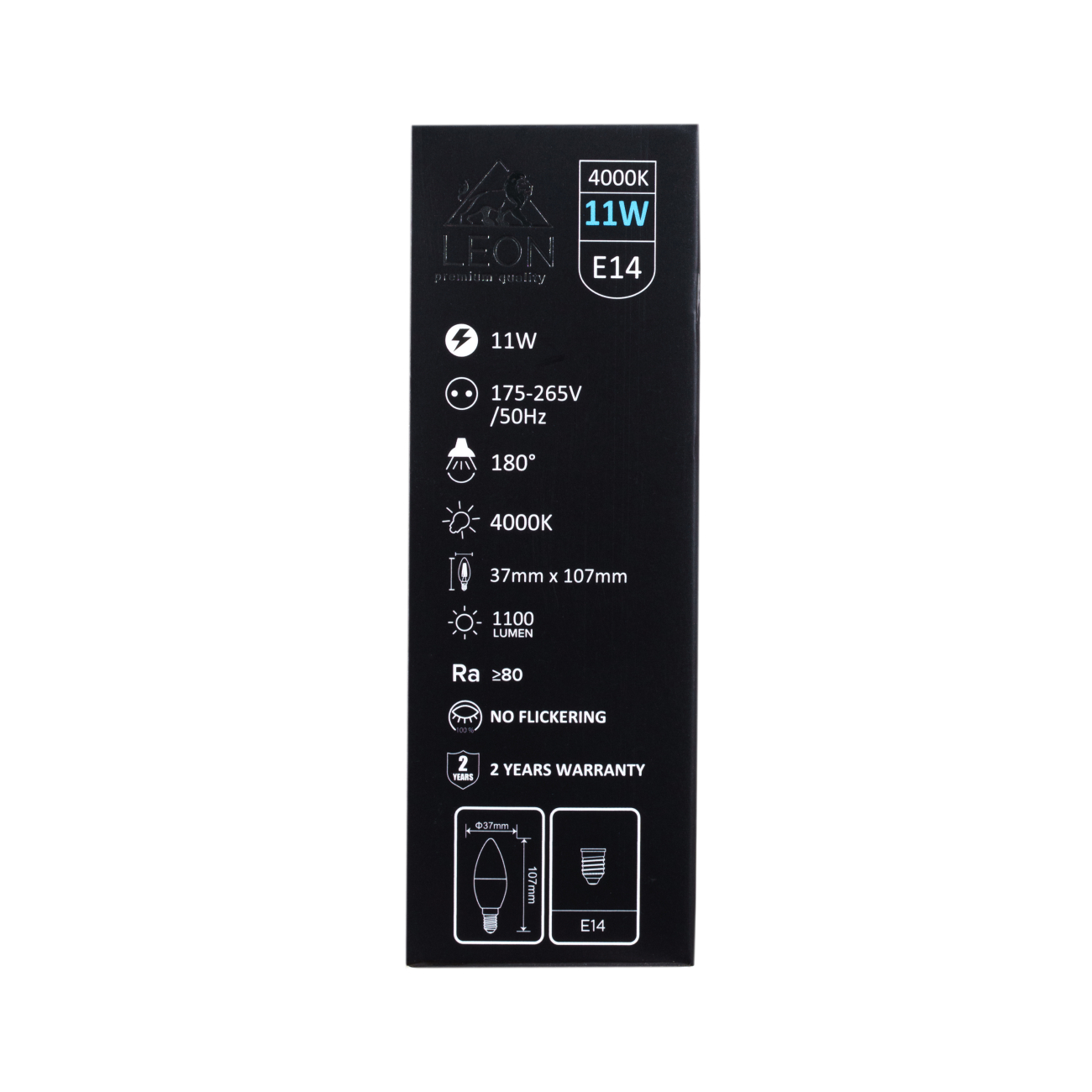Светодиодная лампа leon le-c35-11w-4000k-e14