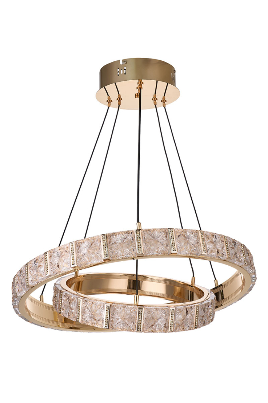 Подвесная люстра dore le7736/qa600+390 gd