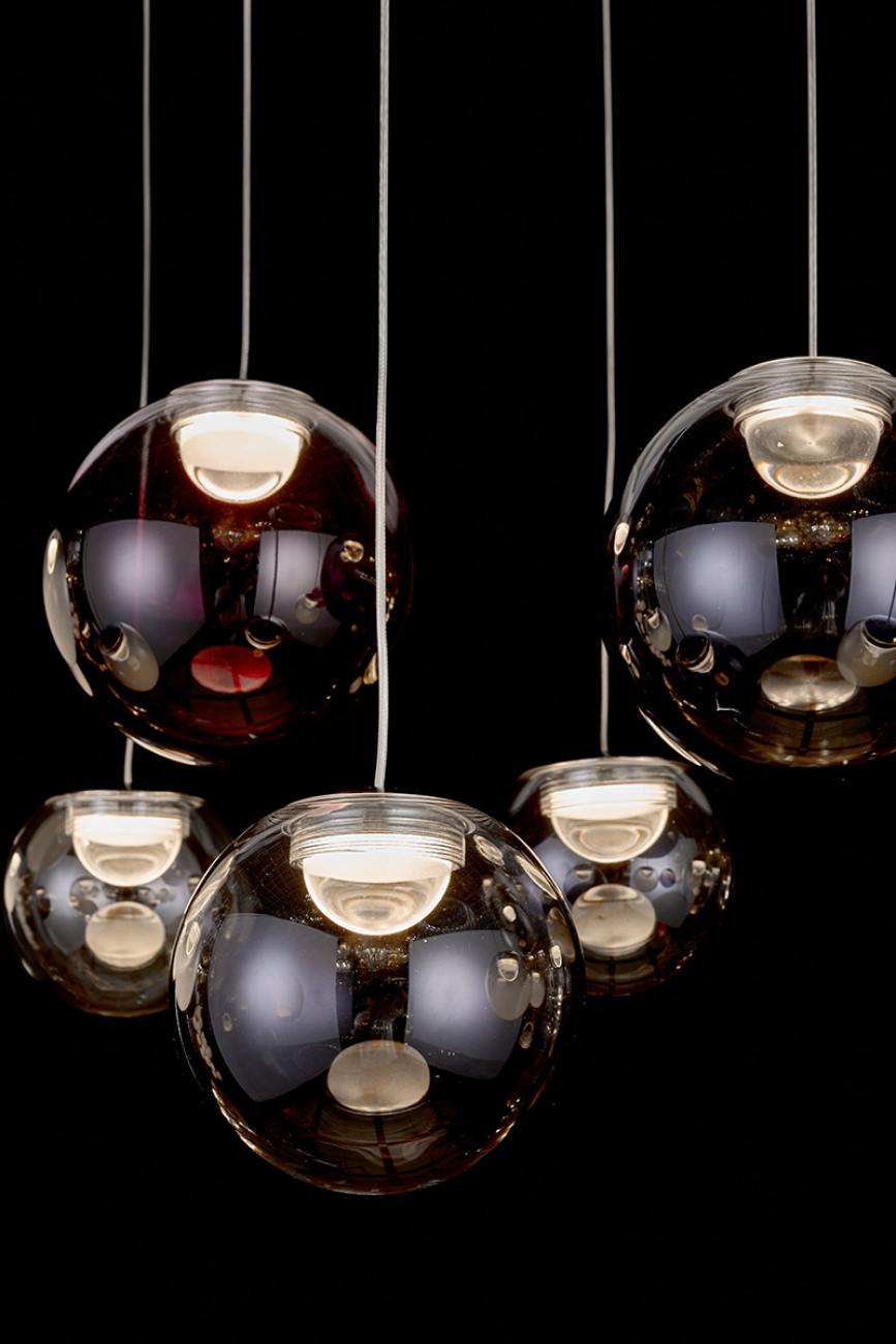 Подвесная люстра molecule le7723/14l chrome