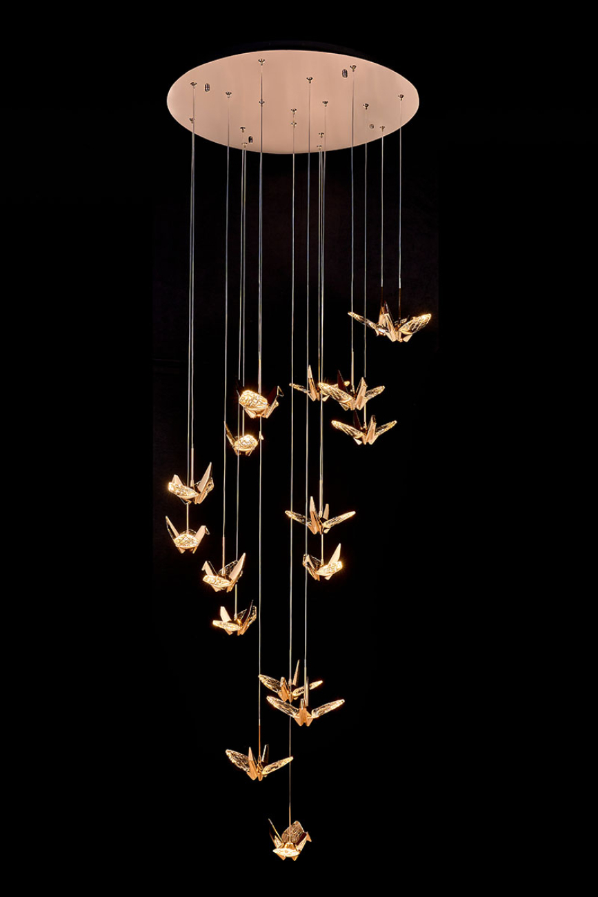 Подвесная люстра alma le7706/17 gold