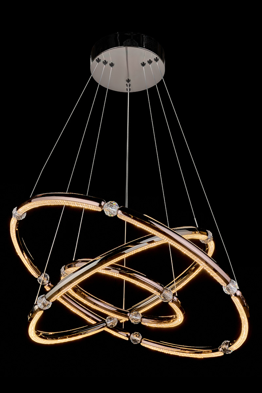 Подвесная люстра ani le7710/800-3k black/chrome