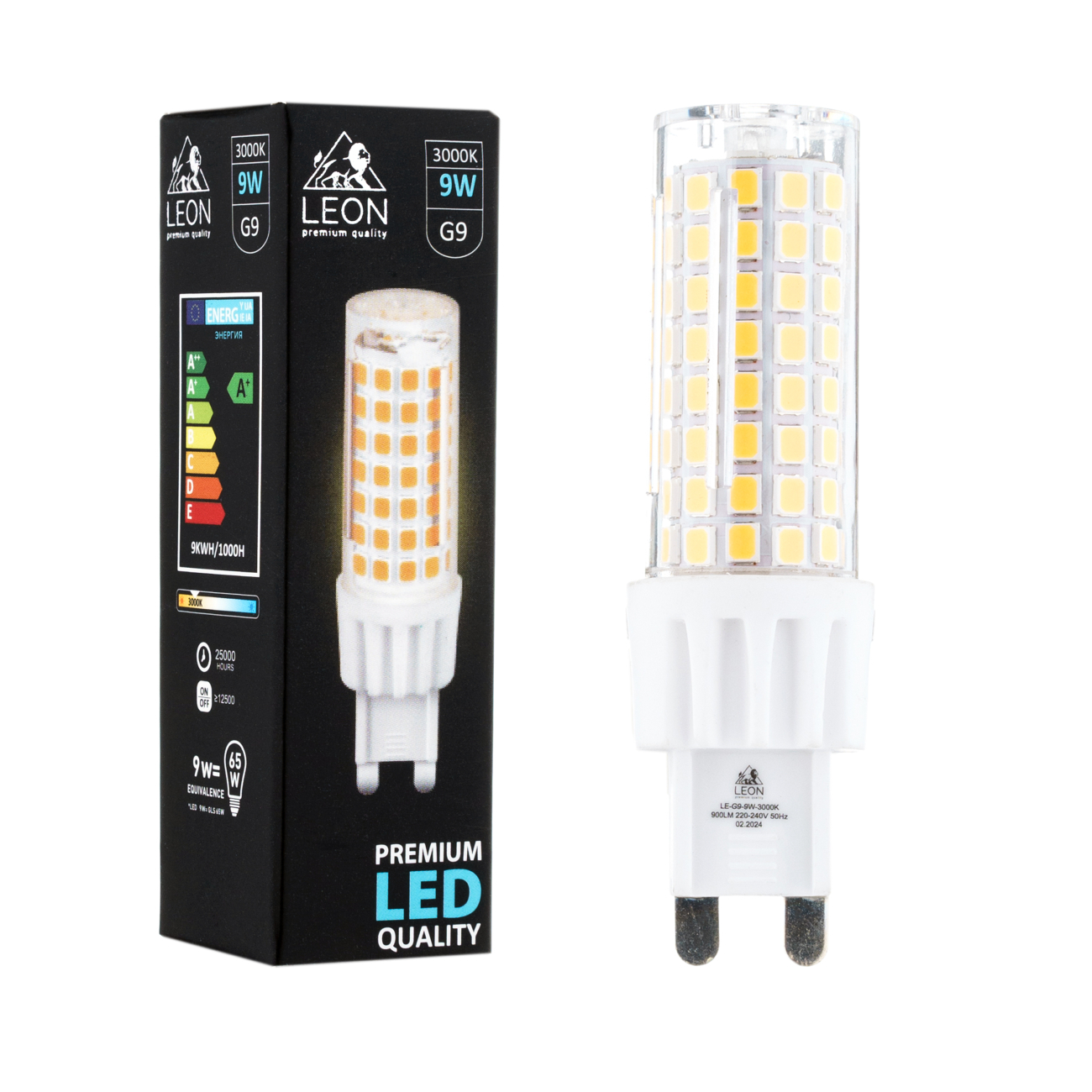 Светодиодная лампа leon le-g9-9w-3000k
