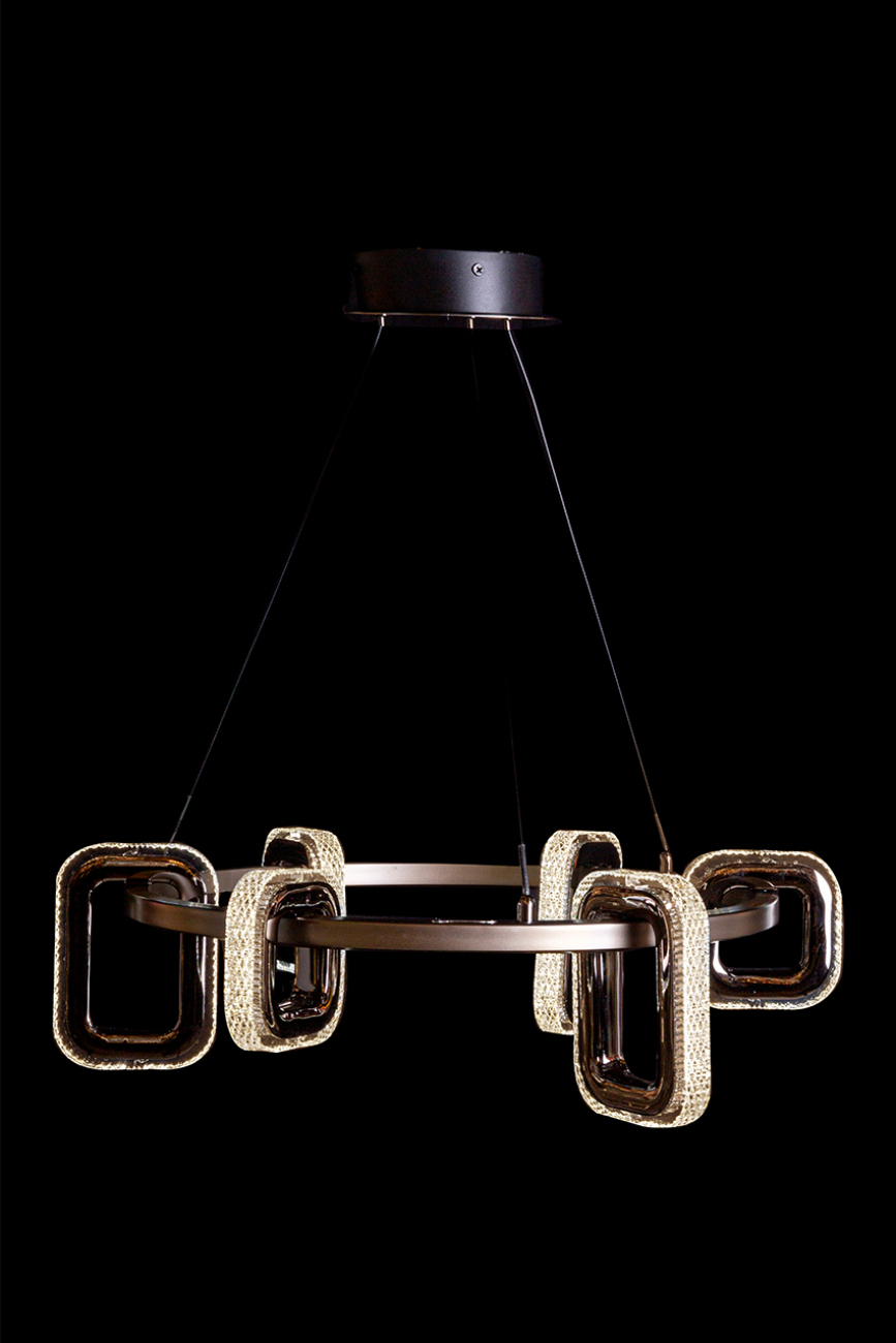 Подвесная люстра theona le7701/6 grey/black chrome