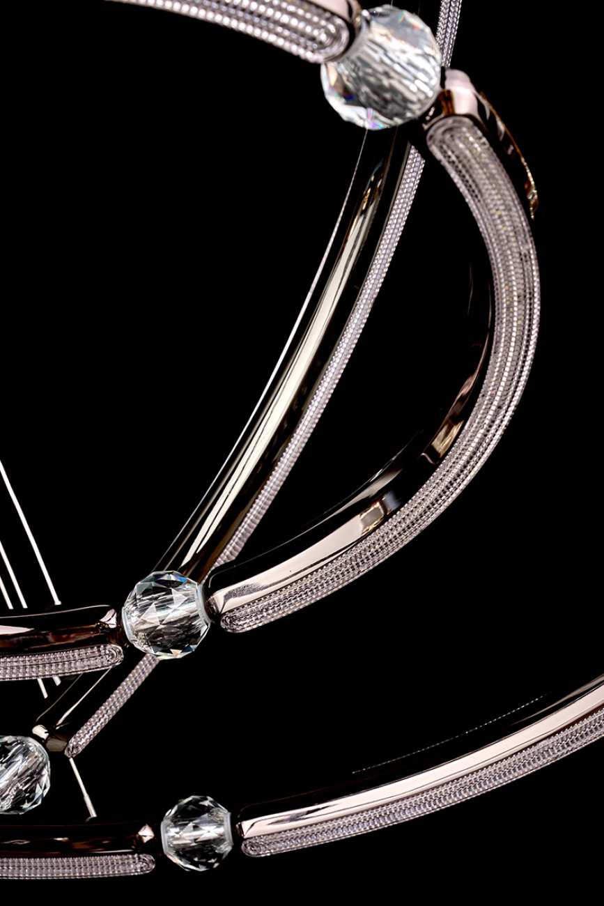 Подвесная люстра ani le7710/800-3k black/chrome