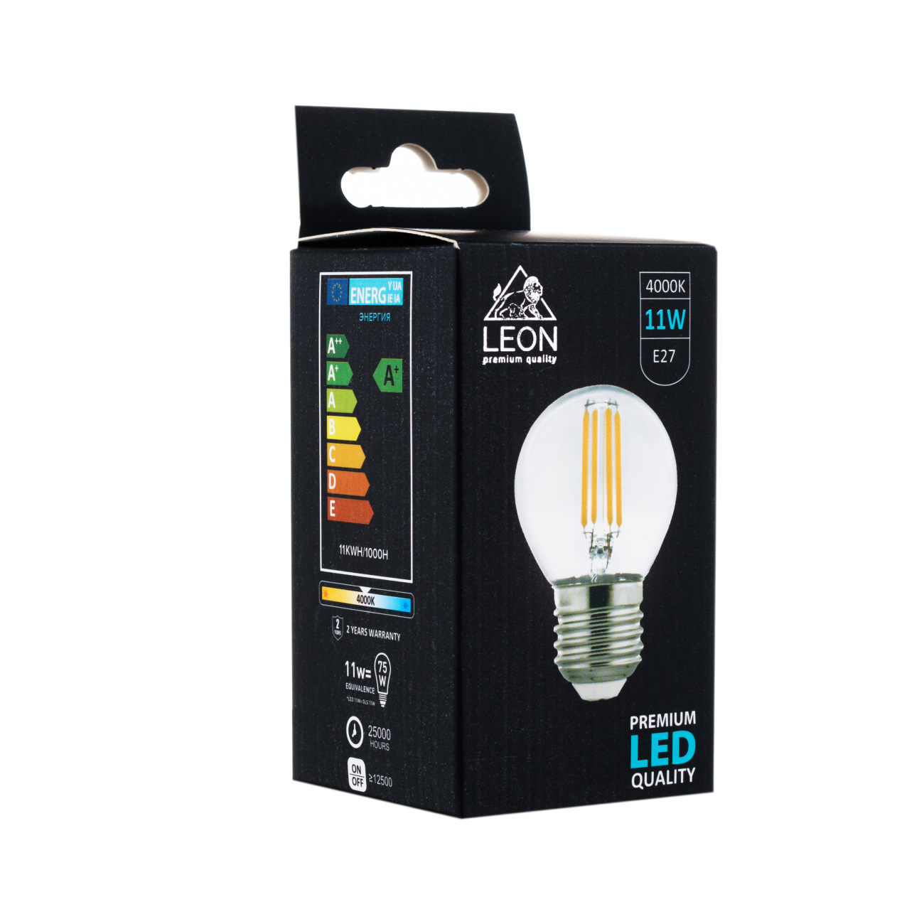 Светодиодная лампа leon le-g45-11w-4000k-e27/cl