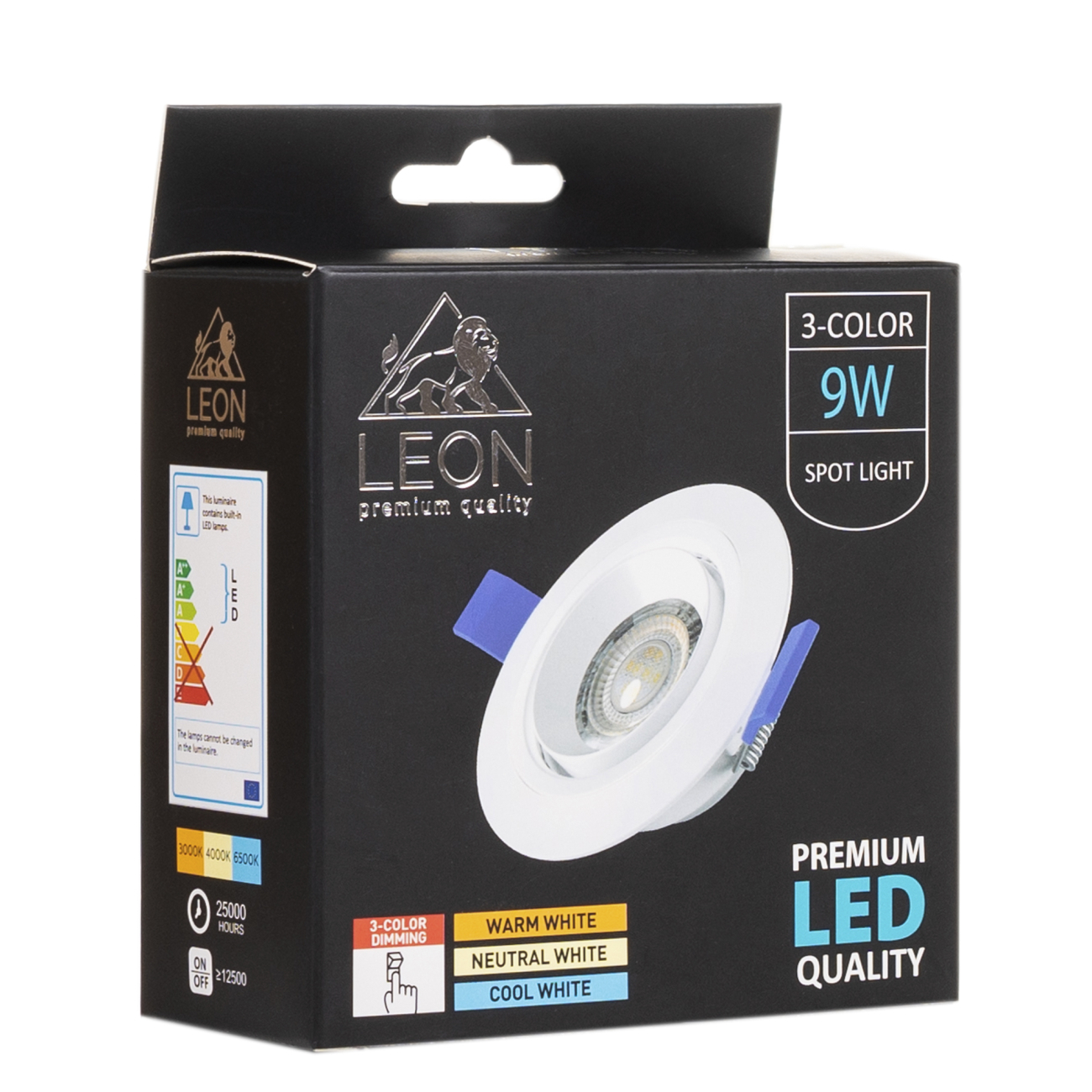 Точечный светильник leon le-spr-9w 3000k & 4000к & 6500k