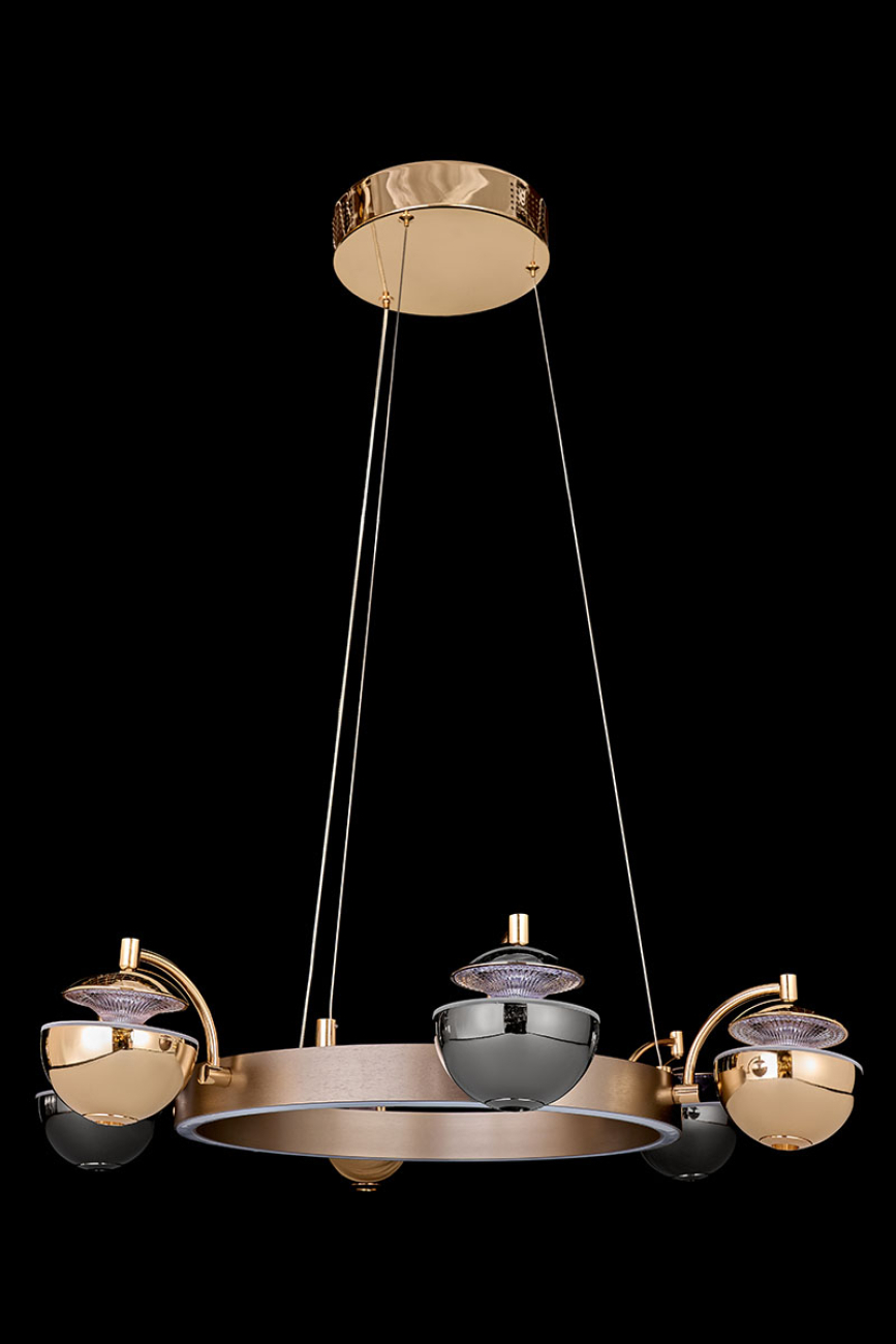 Подвесная люстра jelly le7711/6 gold/black chrome