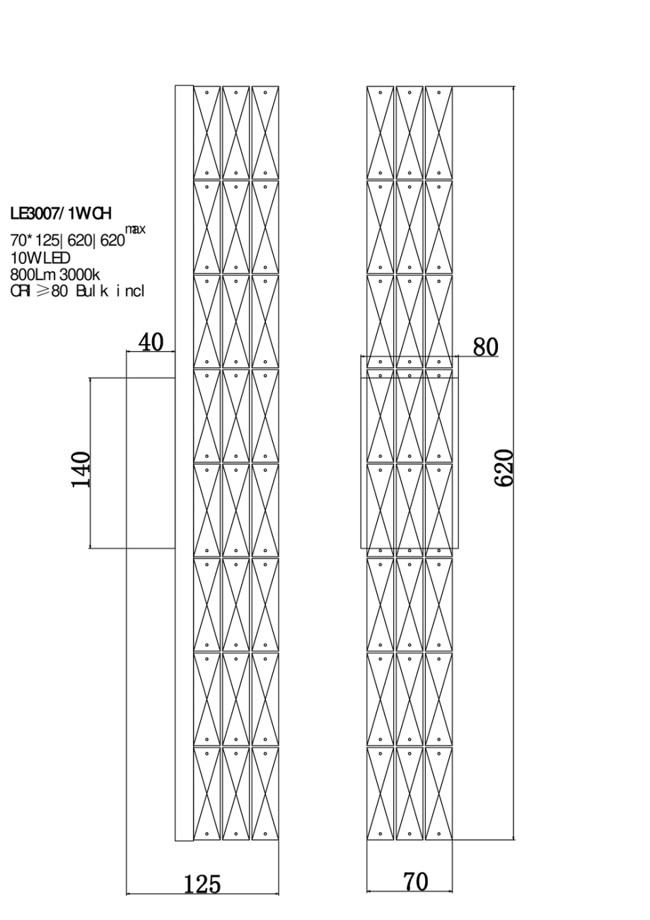 Бра lucie le3007/1w ch