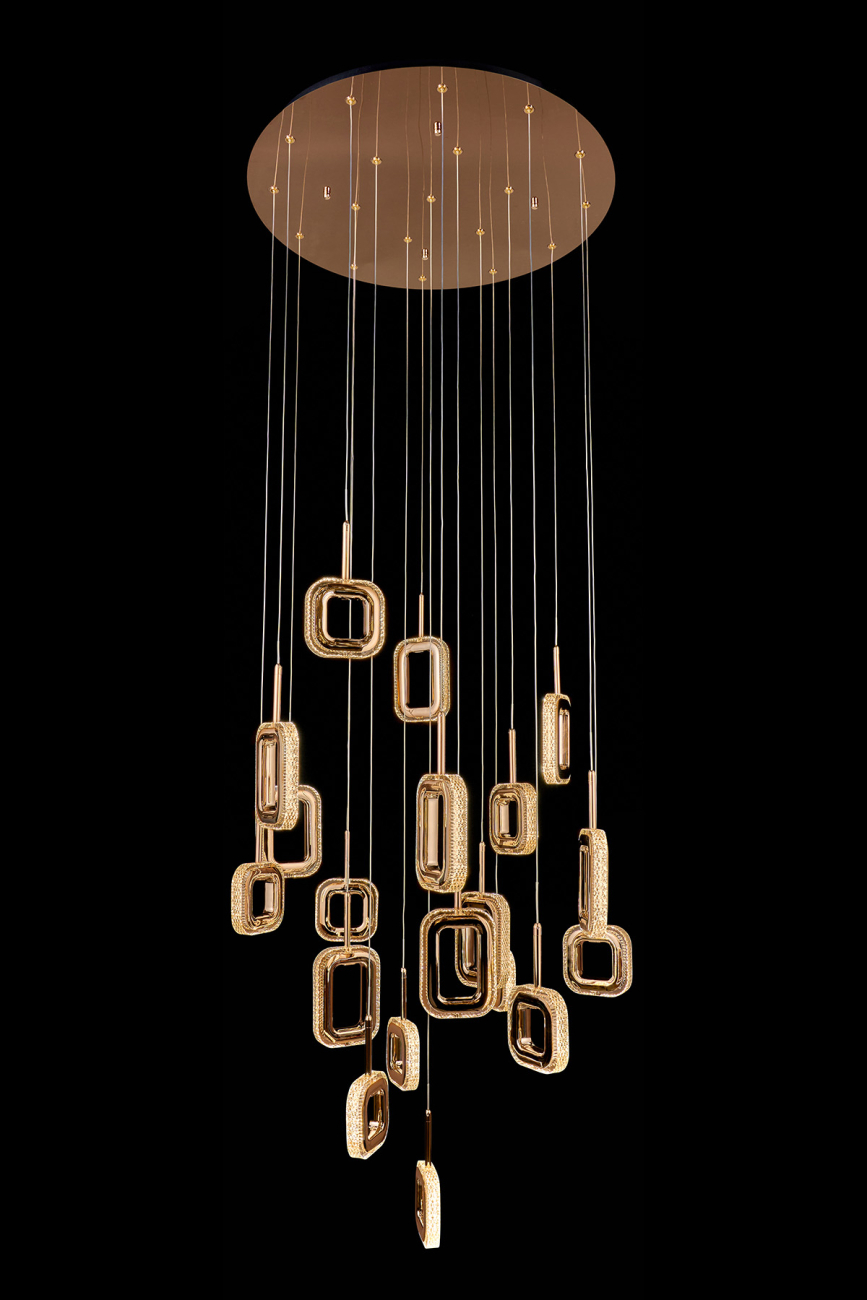 Подвесная люстра theona le7701/19 gold