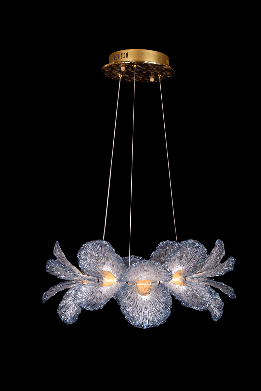 Подвесная люстра jardin le3032/620 gd/sh blue