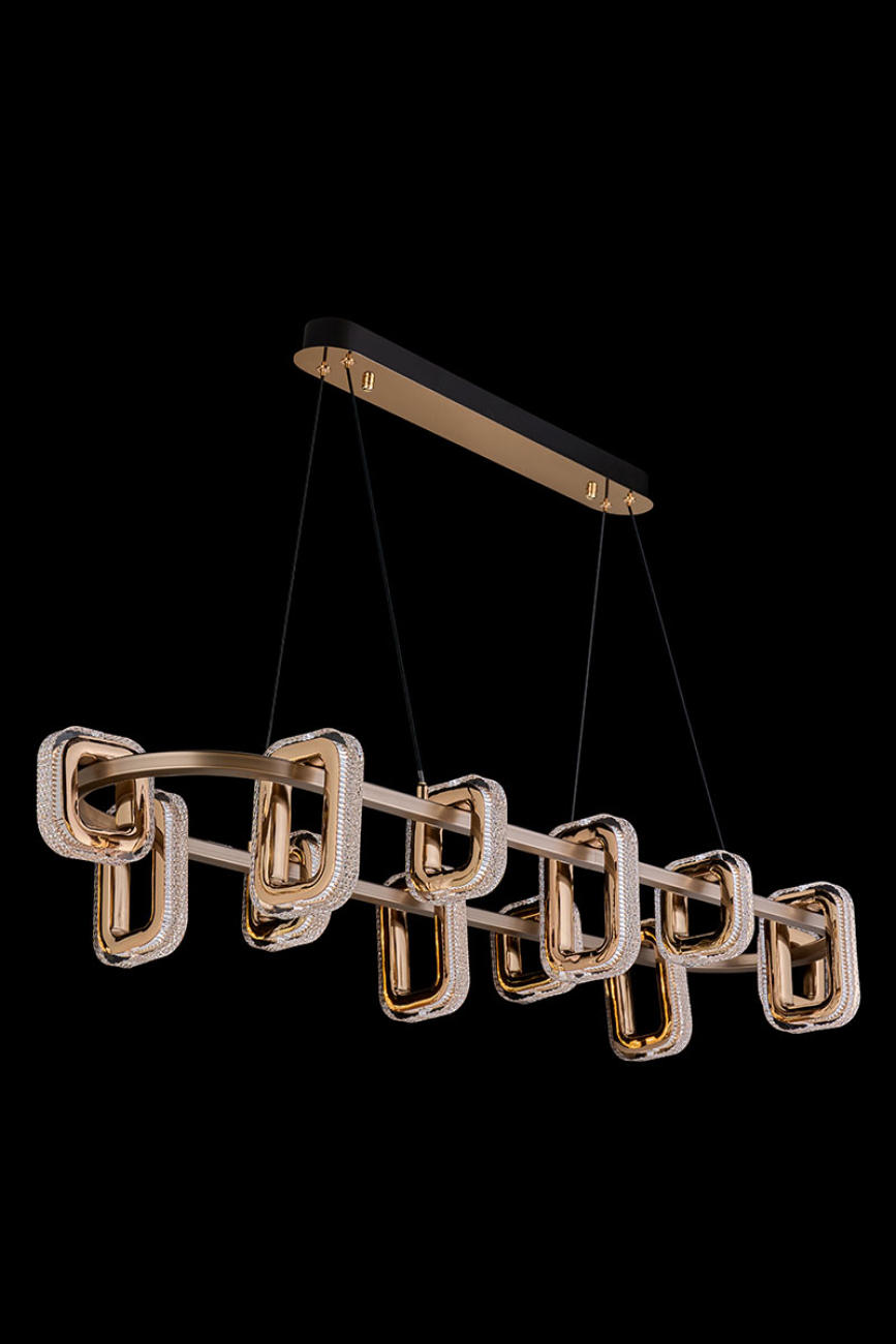 Подвесная люстра theona le7701/12l grey/gold