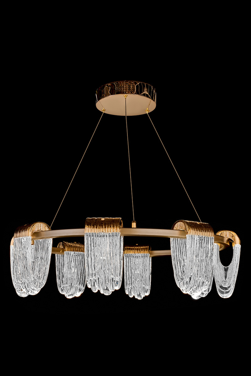 Подвесная люстра cascade le7717/8 gold