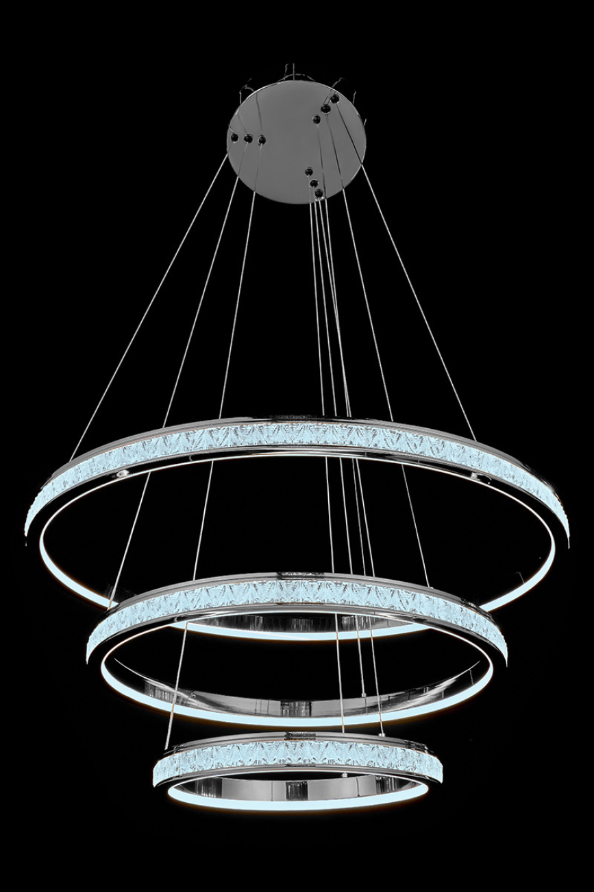 Подвесная люстра aida le7707/800-3k black chrome