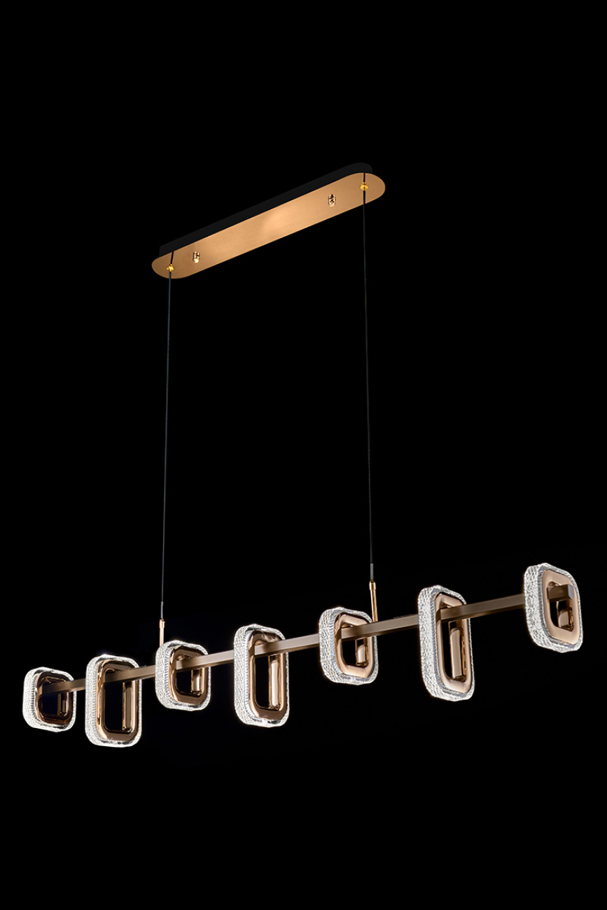 Подвесная люстра theona le7701/7l grey/gold