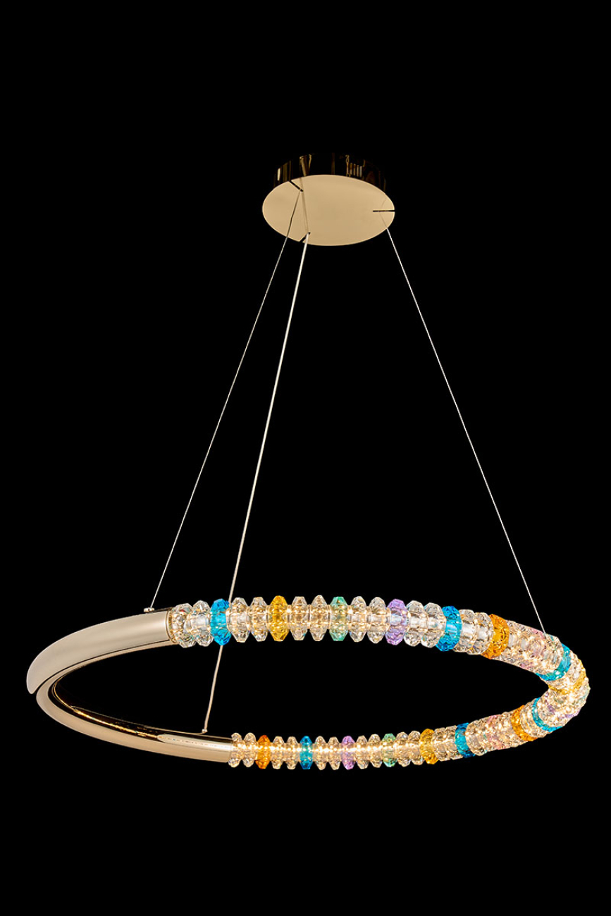 Подвесная люстра tesla le3064/800 gd/mu