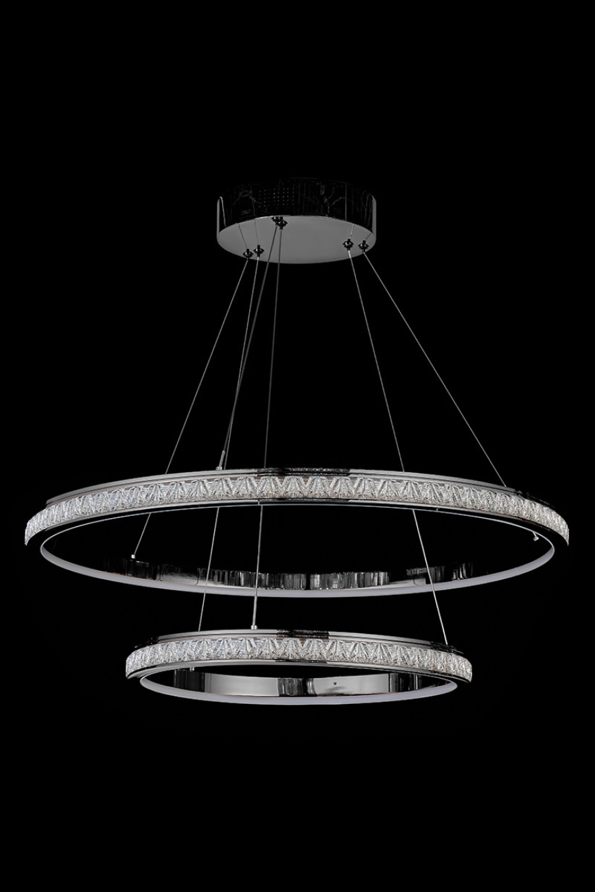 Подвесная люстра aida le7707/800-2k black chrome