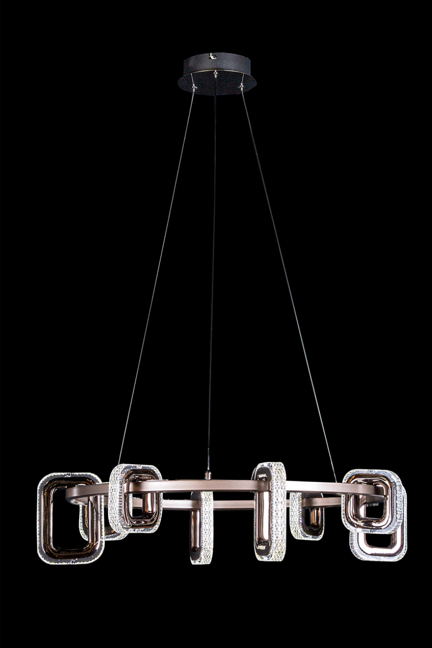 Подвесная люстра theona le7701/8 grey/black chrome