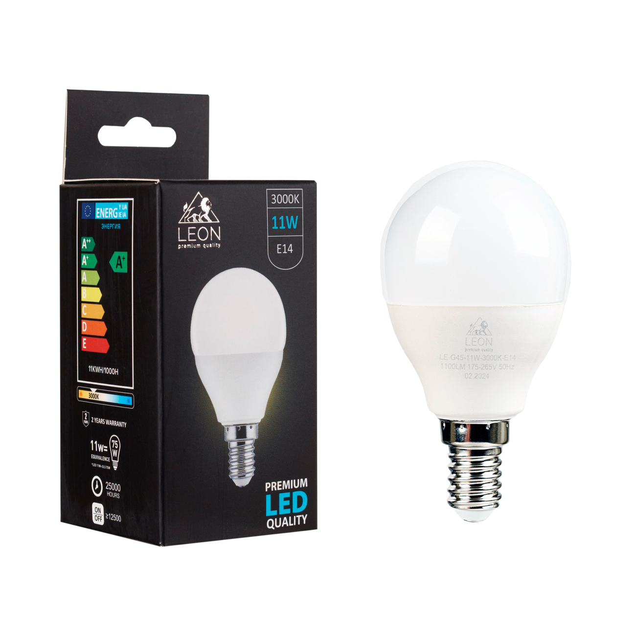 Светодиодная лампа leon le-g45-11w-3000k-e14