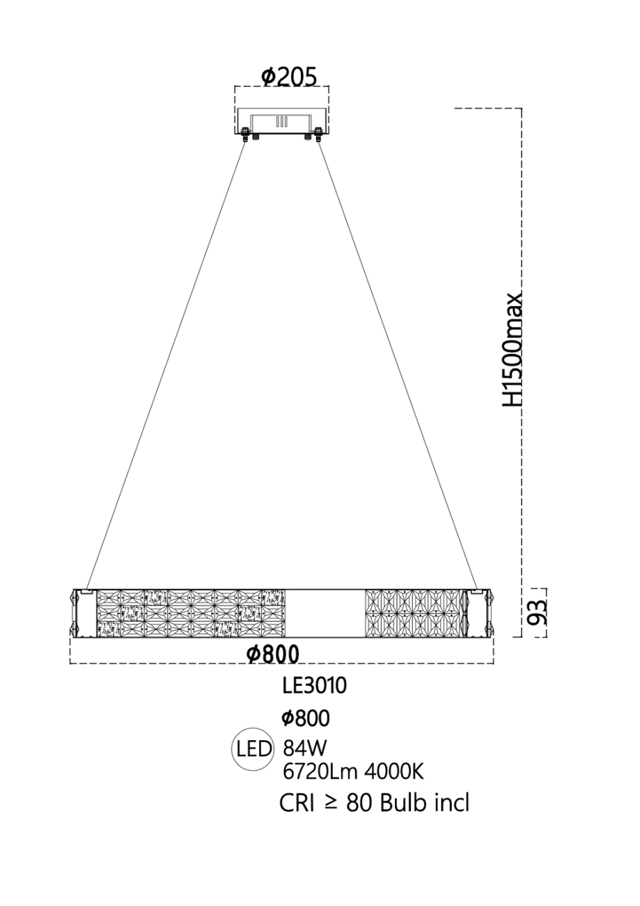 Подвесная люстра celine le3010/800 ch