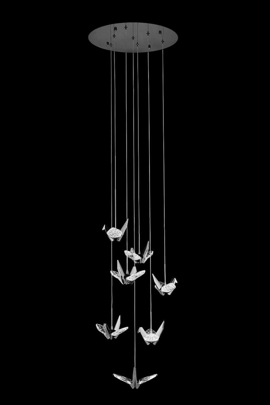 Подвесная люстра alma le7706/7 black chrome