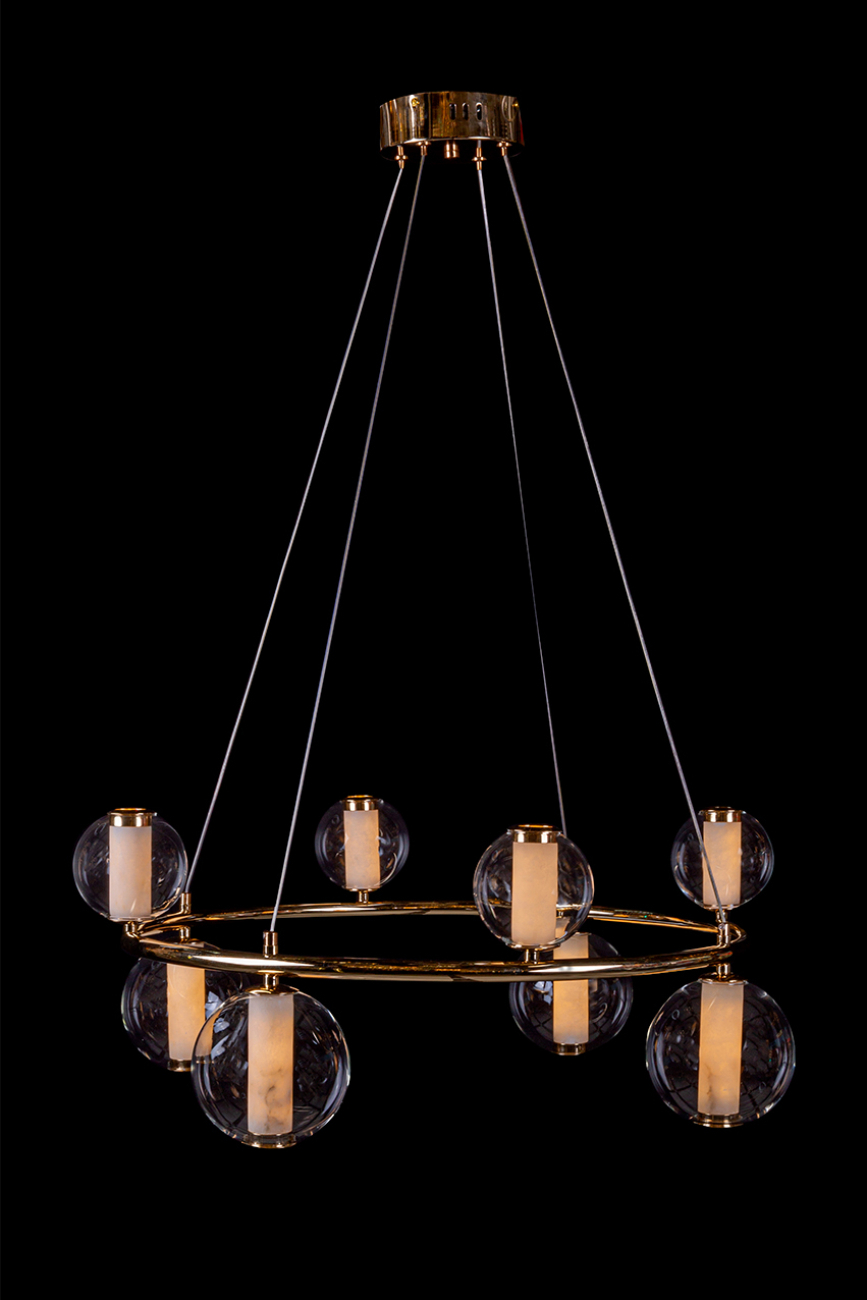 Подвесная люстра aurore le7703/8 gold