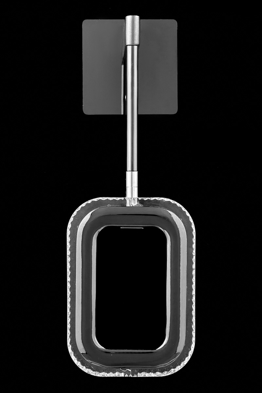 Бра theona le7701/1w grey/black chrome