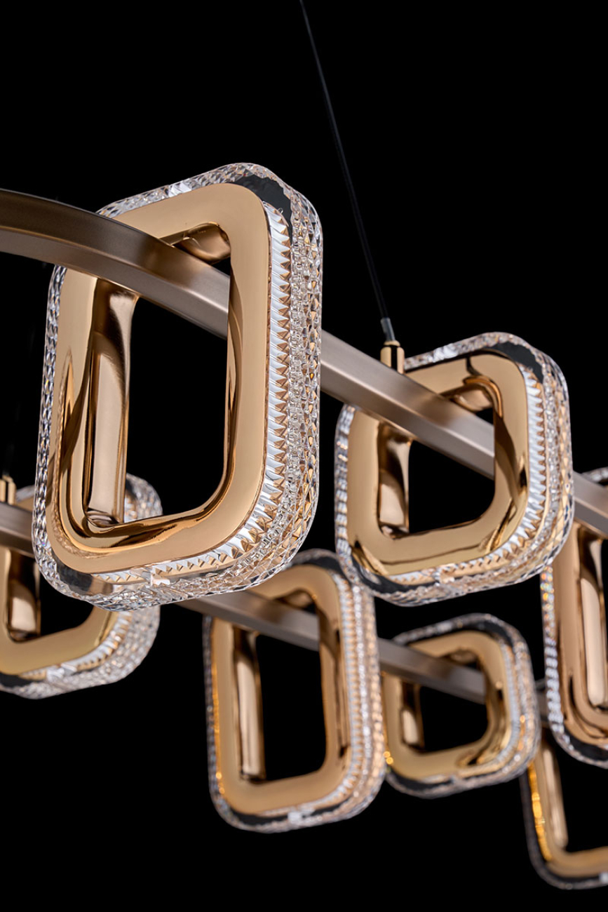 Подвесная люстра theona le7701/12l grey/gold