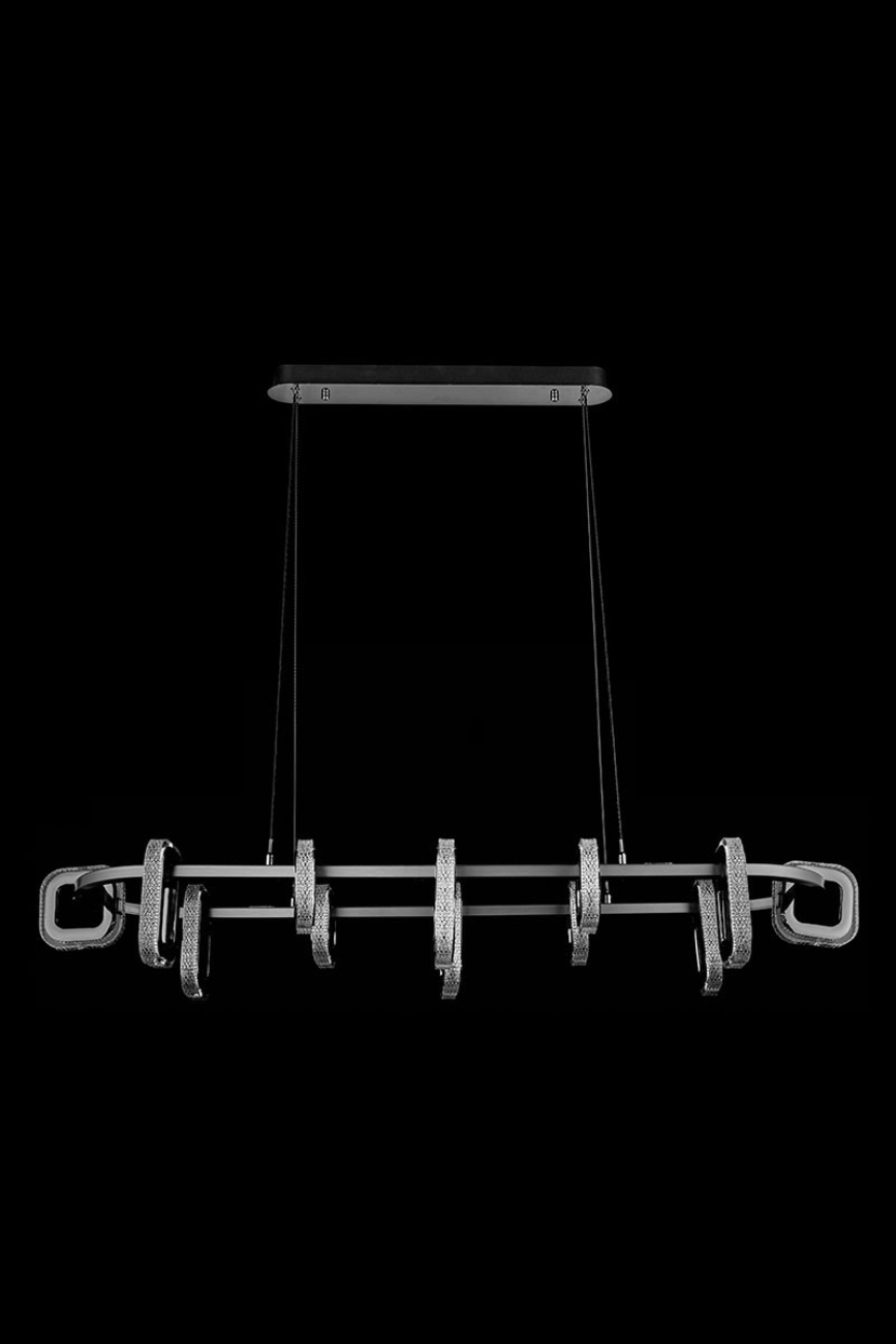 Подвесная люстра theona le7701/12l grey/black chrome