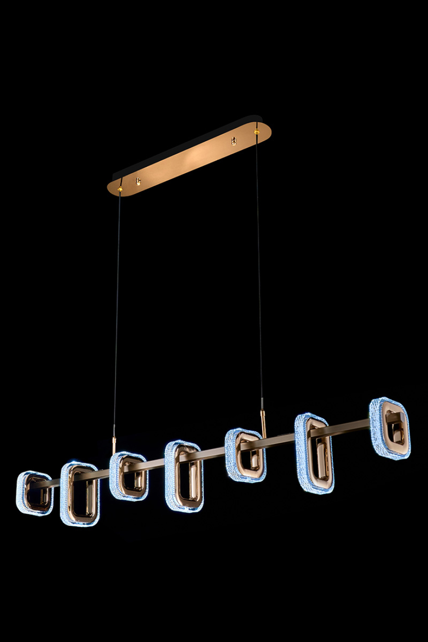 Подвесная люстра theona le7701/7l grey/gold