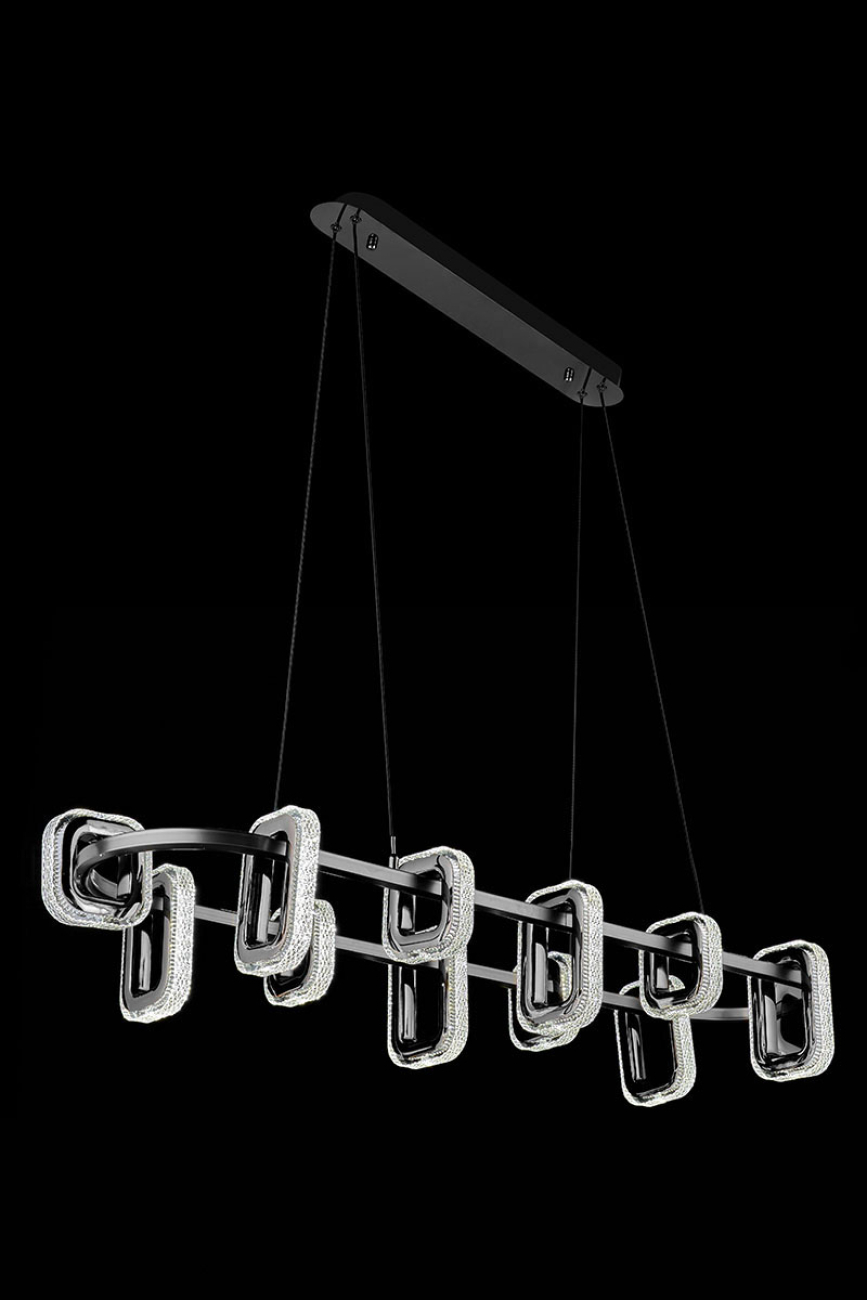 Подвесная люстра theona le7701/12l grey/black chrome