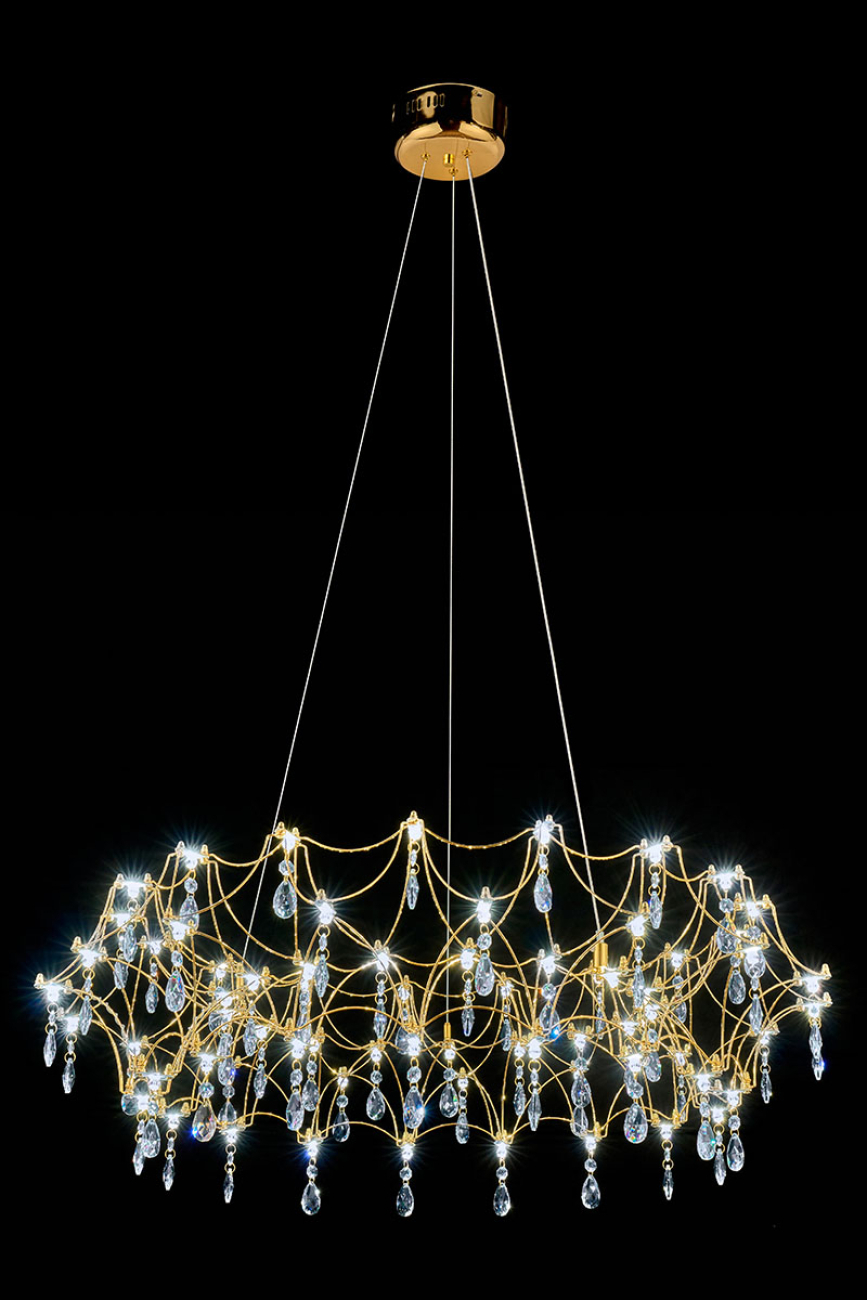 Подвесная люстра thea le3035/800 gd/tr