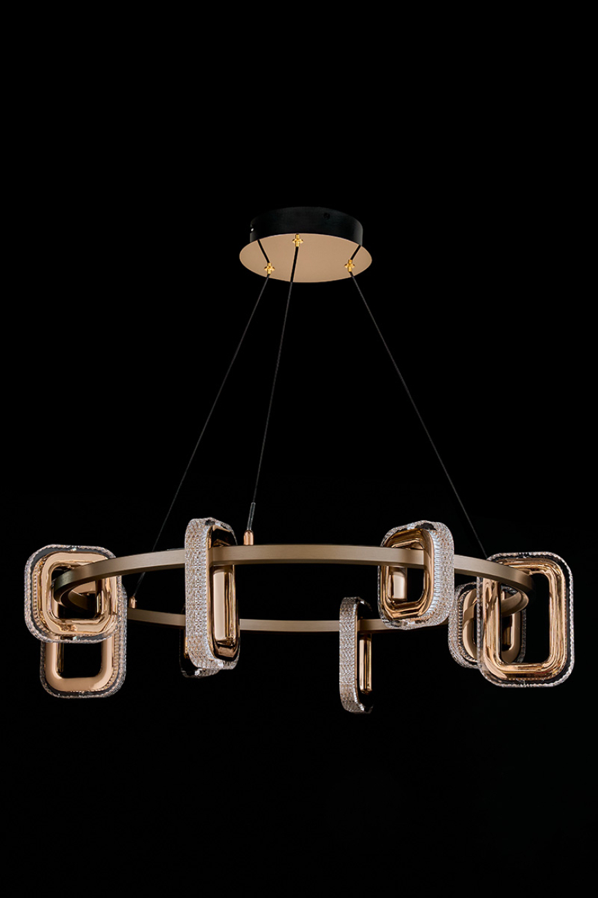 Подвесная люстра theona le7701/8 grey/gold