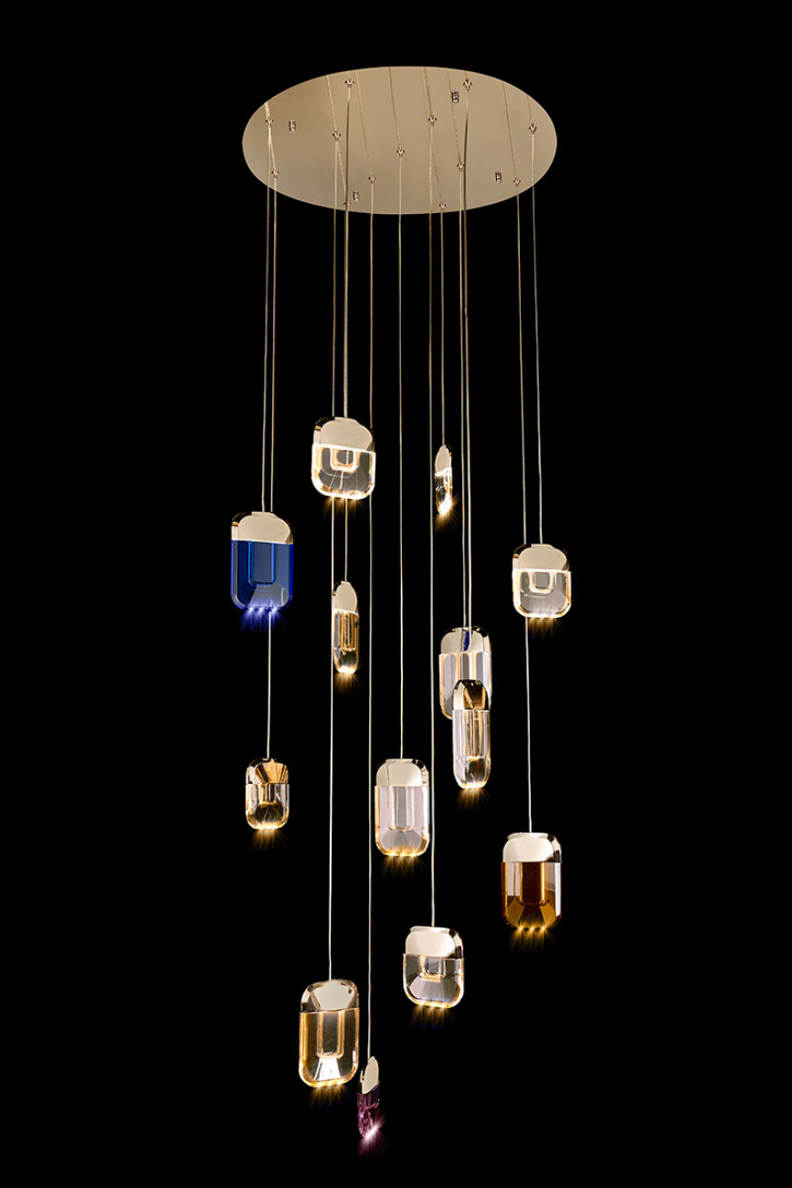 Подвесная люстра natali le7771/13 gold